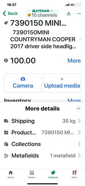 7390150 MINI COUNTRYMAN COOPER 2017 driver side headlight   7390150  mini Countyman driver side headlight,  some clips are broken   please observe all pictures