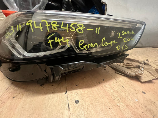 63119478458    BMW 2 series 2023  F44 Coupe driver side  headlight .  Bmw f44 headlight