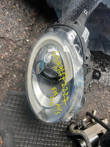 63117472227      Mini Cooper S 2016  f56  Passenger Side LED Headlight  7472227      Mini F55 headlight  mini F56  headlight  mini F57 headlight