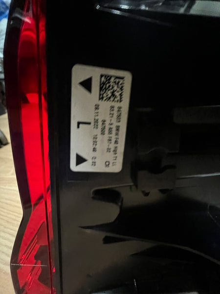 6321-5A55F87-02   BMW 1 SERIES  2022 F40 PASSENGER SIDE REAR OUTER TAIL LIGHT  7450643  647500  Bmw 1 series 2022 f40 passenger back light