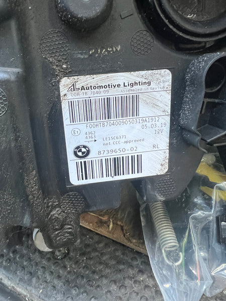 8739650     BMW X3  2019  G01 Driver side led headlight Bmw x4 2019 G02 driver side headlight  LED