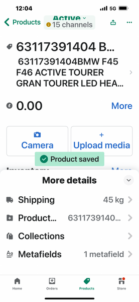 63117391404 BMW 2 series F45 F46 ACTIVE TOURER GRAN TOURER LED Driver side HEADLIGHT  7391404  A87214906.  03