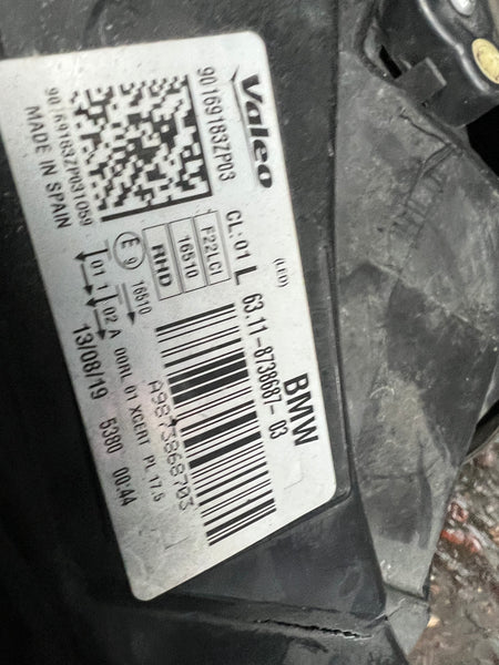 63118738687   BMW M2 2019 F87 2 SERIES 240I PASSENGER FULL LED ADAPTIVE HEADLIGHT  8738687