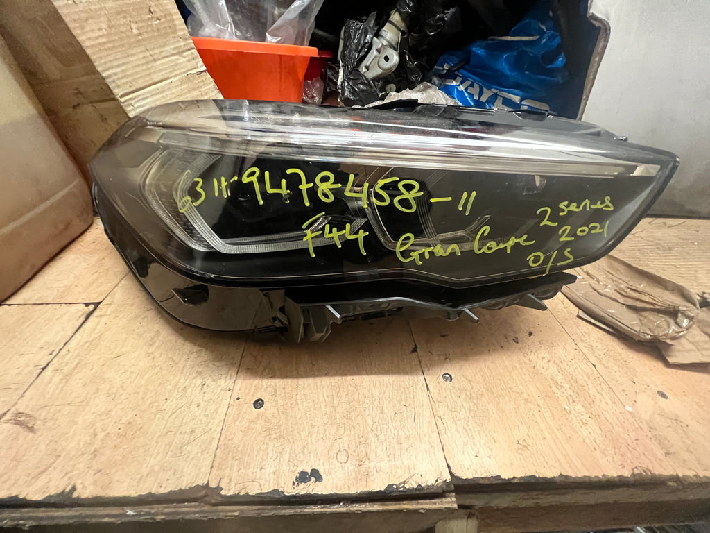 63119478458    BMW 2 series 2023  F44 Coupe driver side  headlight .  Bmw f44 headlight