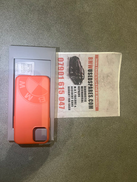 Bmw i phone case cover iphone 11 pro case 

i phone 11 pro case cover 

Original BMW Mobile phone case orange iPhone 11 Pro

Mobile phone case with BMW logo print. Hard case made of polycarbonate with soft-touch surface and trimmed BMW logo print.
 Orange