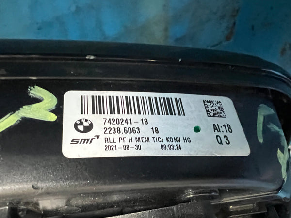 BMW X2  2021 F39  passenger side Electric folding memory mirror 5pins

7420241

Bmw X2 passenger side wing mirror 

5 pins 

Bmw part

Bmw parts 

bmw mirror 

for parts 

please observe all pictures
