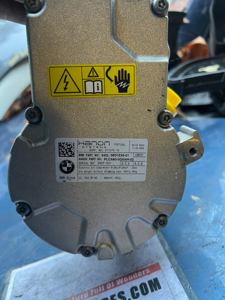 BMW iX I20  2025 ELECTRIC AC COMPRESSOR  64525B31E59

9418847

BMW i5 G60 2024 Electricity air con AC compressor pump

5B31E59