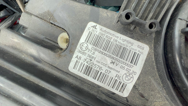 A87422576      BMW 2 SERIES  2018 GRAN TOURER Driver side headlight  7422576