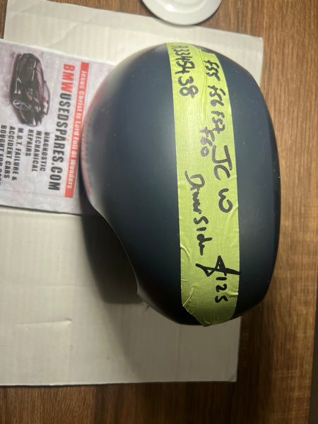 A3345438      NEW MINI JCW F55 F56 F57 F60 Series driver side  wing Mirrror cover.  51162465789     2465789   A3345438   A3345442  Mini Cooper s  Jcw mirror cover   Mini Cooper mirror cover