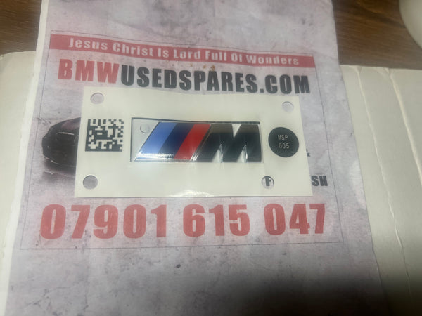 51148094236    BMW X5 2023  G05 M Rear Trunk Bootlid M Badge Name plate   8094236  NEW  GENUINE