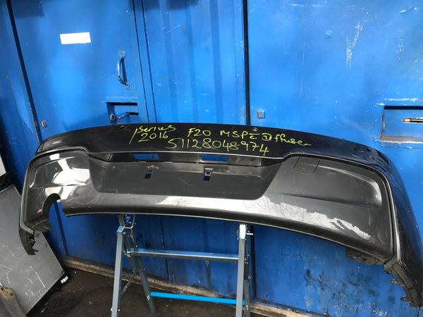 Bmw 1 Series 2016 F20 F21 LCI M SPORT Rear Bumper Needs Respray 51128048974