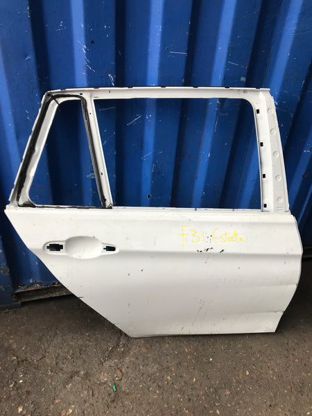 BMW 3 Series 2017 F31  Touring/Estate Driver Side Rear Door in white