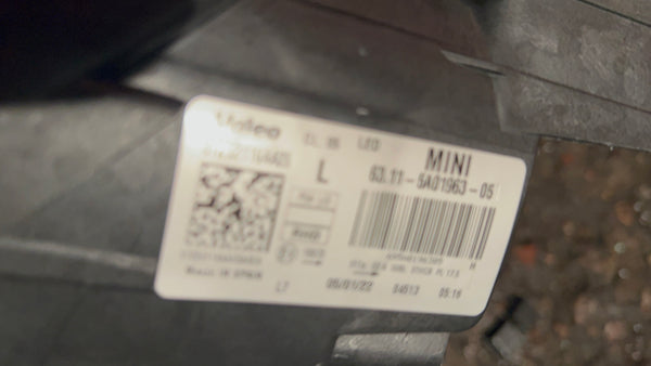 6311 5A01963     MINI  cooper 2022  F56 LCI  PASSENGER SIDE FULL LED HEADLIGHT      5A01963