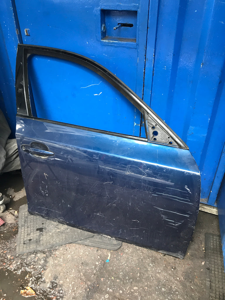 Bmw 5 Series E60 2008  driver side front  door shell in blue needs respray