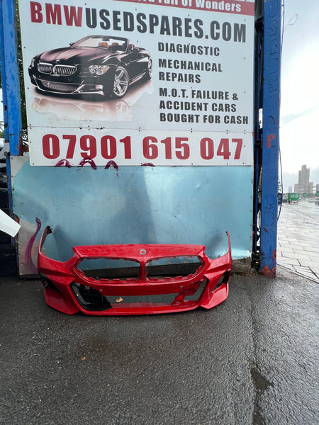 51118073078  BMW Z4  2022 G29 front  m-sport bumper in red needs repair/respray.  observe al pictures please 8073078