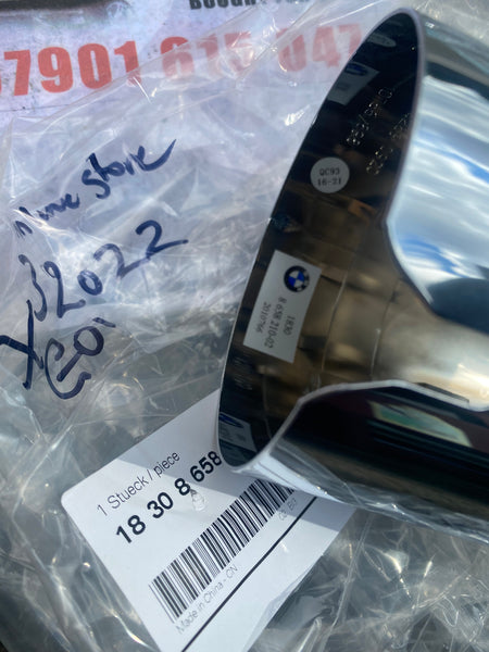 18308658210   BMW X3 2022 G01 Chrome Exhuast tail pipe   8658210  Tail pipe
