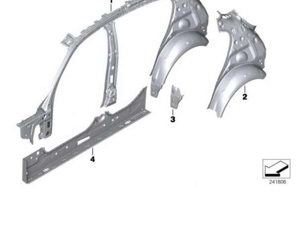 41217284351   BMW  1 Series 2020  f20 WHEEL ARCH OUTER REAR LEFT    41217284351