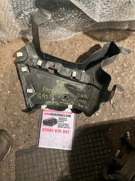 51758493716  Bmw 2 series 2023 G42 230i driver side rear underbody panelling   8593716