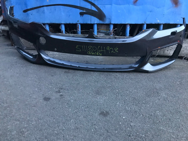BMW 5 Series 2019 G30 M-sport front bumper with washer/sensor/camera holes