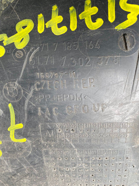 51717185164        BMW 7 F01 760i 2015 RHD Front Right Wheel Arch Liner Housing 7185164 12216007  51717302387