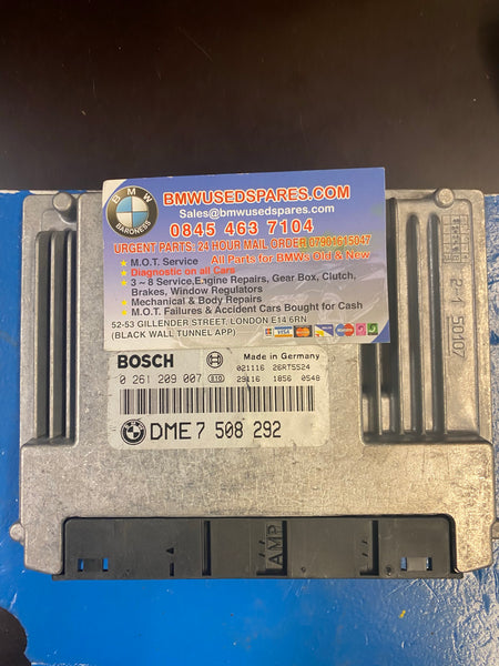 BMW E46 3 Series 318i ECU 7508292 Bosch 0261209007