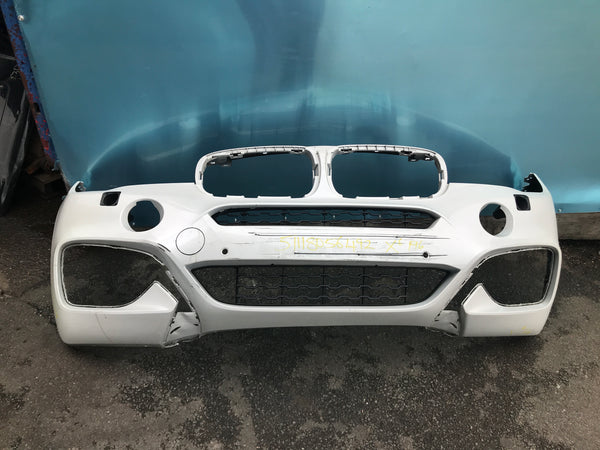 51118056492  BMW X6 2019 f16  M Sport front bumper  in white needs respray