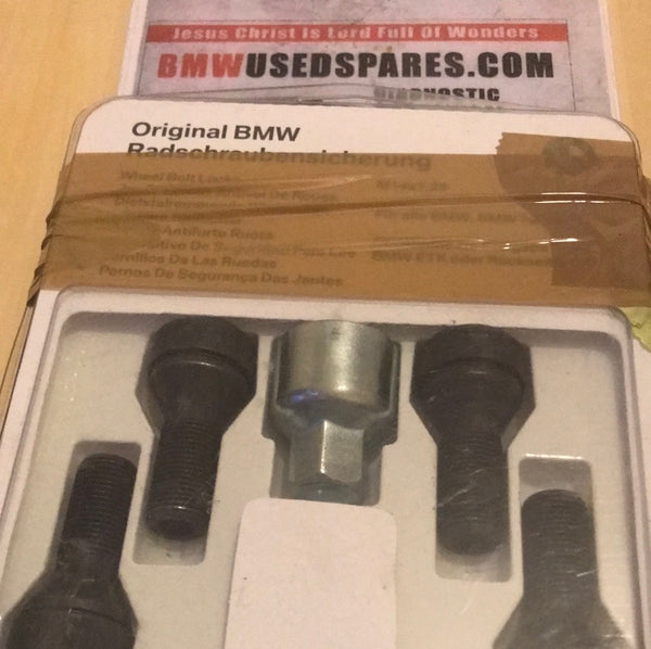 36132453961 BMW locking wheel tyres bolt nut set