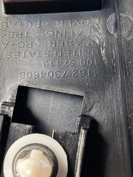 51627304606     BMW X5  2016 F15 Driver side rear  Trunk lid moulding spoiler.  BMW X5 F15 REAR RIGHT SIDE LIFT GATE TRUNK LID MOLDING SPOILER