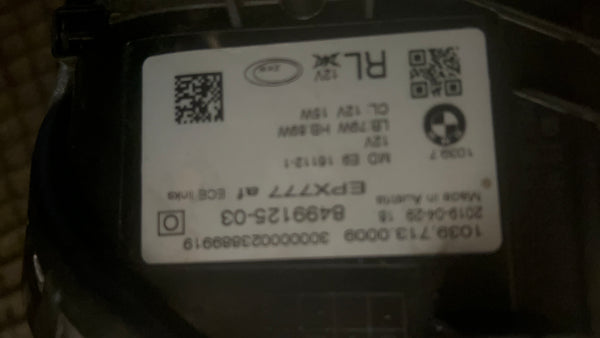 8499125  Bmw 5 Series  2019 G30 G31 passenger side ADAPTIVED LED  Headlight  Genuine  8499125-03  Bmw G30 headlight