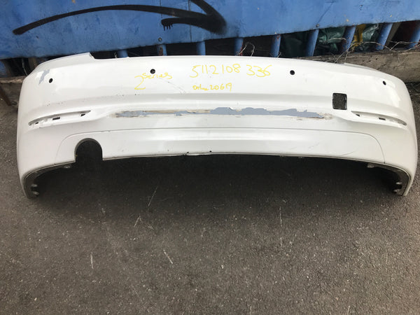 5112108336 BMW 2 Series 2017 F22 LCI standard rear bumper in white  needs respray