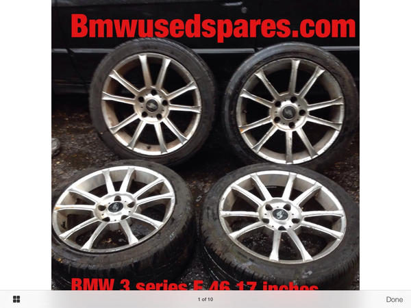 BMW 3 SERIES Alloy wheel 17inc SET  WITH TYRES WOULD FIT ANY 3 SERIES