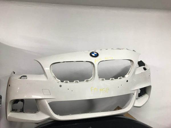 BMW  5 Series 2014 f10 front M-sport bumper in White needs respray 7846090