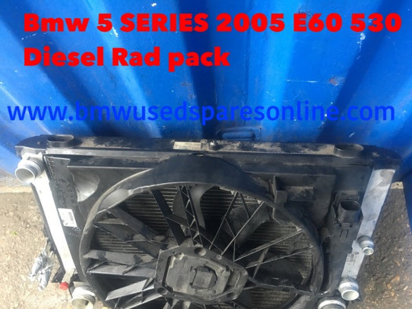 BMW 5 SERIES 2005 E60 530 DIESEL AUTOMATIC RAD PACK COMPLETE WITH INTERCOOLER  7805603