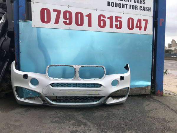 51118056492  BMW X6 2019 f16  M Sport front bumper  in white needs respray