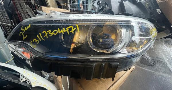 63117304471   Bmw 2 series 2016 F22 passenger side headlight   7304471