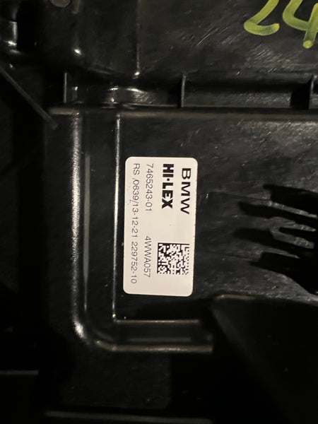 7465243   BMW 1 SERIES  2020 F40 M-SPORT passenger side rear window regulator