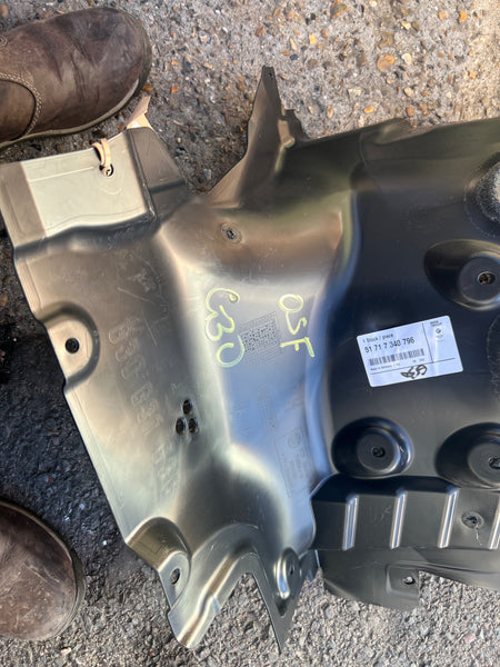 51717340796   NEW BMW 5 G30 FRONT RIGHT INNER FENDER REAR PART   7340796   GENUINE