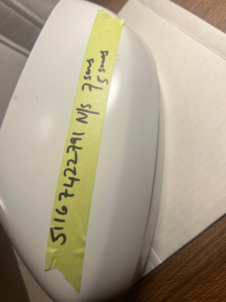 51167422791    NEW  GENUINE  BMW  7 series 2020 G11 passenger side wing mirror cover in white   Bmw G12 G15 G16 G30 G32 SIDE VIEW MIRROR COVER TRIM PRIMED LEFT  bmw  5 series 2020 g30 wing mirror cover 7422791