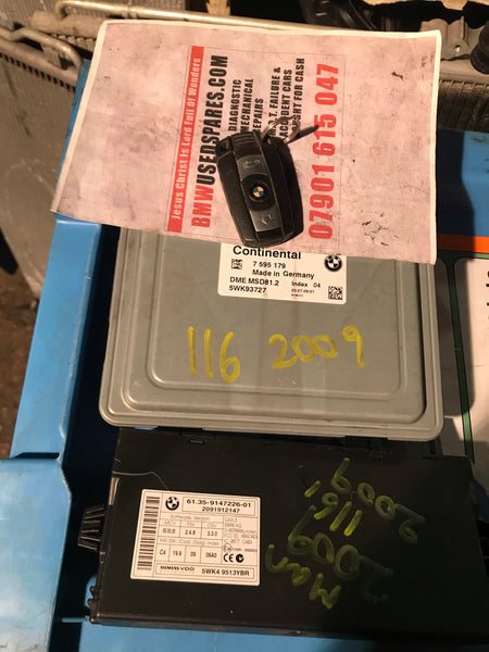 7595179     5wk93727     BMW 1 Series 2009 N43 Engine Ecu kit Set 61359147226