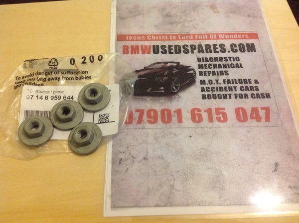 07146959644 Bmw/Mini hex nut with plate (m8)@£5.00each