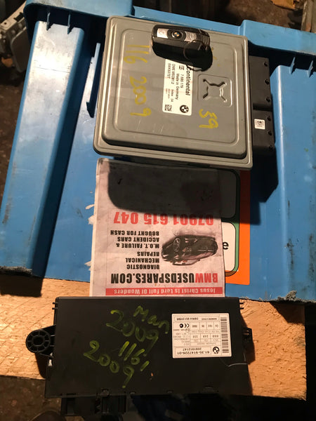 7595179     5wk93727     BMW 1 Series 2009 N43 Engine Ecu kit Set 61359147226