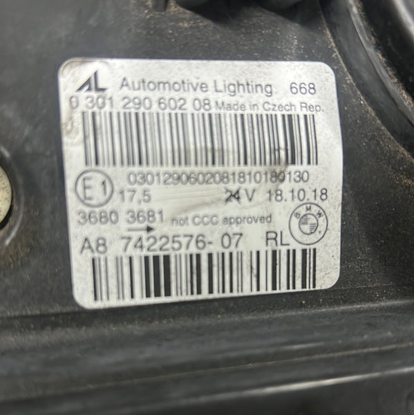 A87422576      BMW 2 SERIES  2018 GRAN TOURER Driver side headlight  7422576