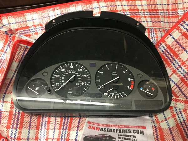 62118375671    BMW 5 Series E39 528i Manual  Speedometer Instrument Cluster Good Pixels  8375671