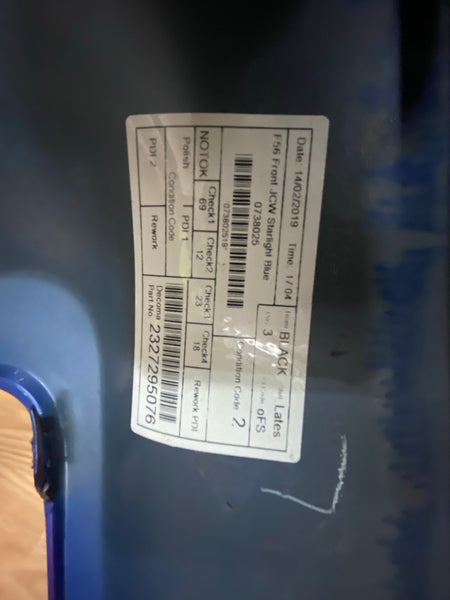 7360737    MINI COOPER  2019 JCW F56 F55  FRONT BUMPER   7360734