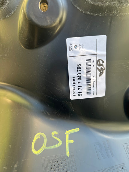 51717340796   NEW BMW 5 G30 FRONT RIGHT INNER FENDER REAR PART   7340796   GENUINE