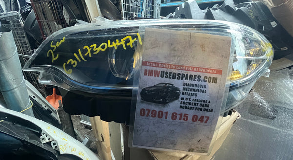 63117304471   Bmw 2 series 2016 F22 passenger side headlight   7304471