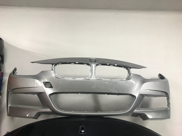 51118067873 bmw 3 series 2016 F30 front m-sport bumper in silver needs respray