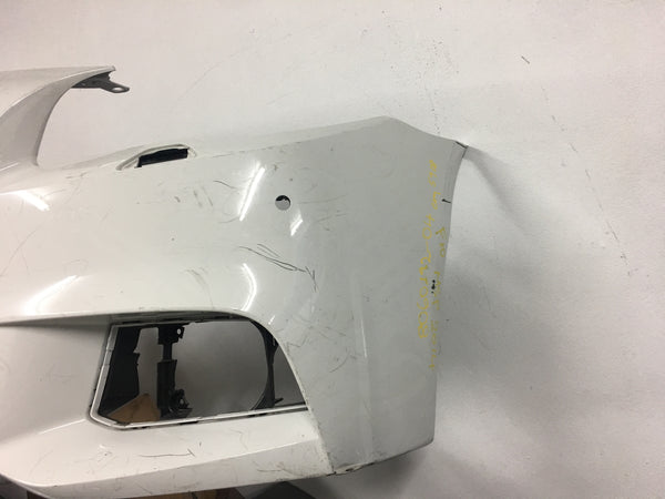 8060199 BMW 5 Series 2016 M-sport front bumper in white Needs slight repair Needs respray