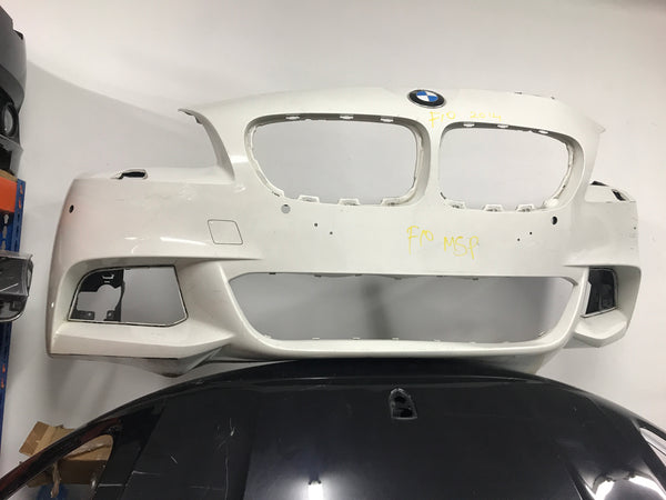 BMW  5 Series 2014 f10 front M-sport bumper in White needs respray 7846090