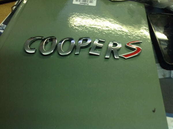 Mini Cooper one front bonnet badge one